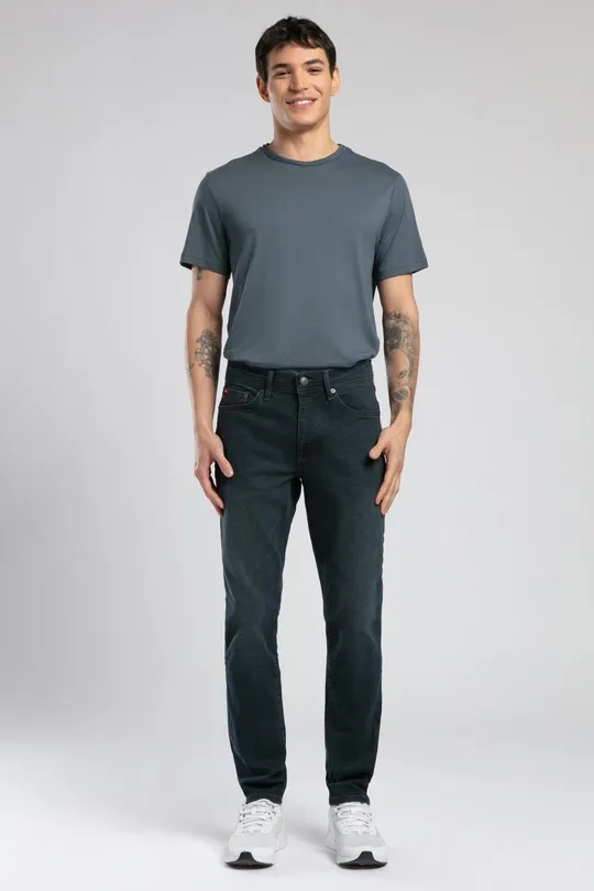 252 LCM 121056 Jeff Erkek Superslim Fit Devon Smb Black Jean Pantolon