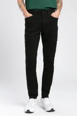 252 LCM 121055 Jeff Erkek Superslim Fit Stay Black Jean Pantolon
