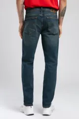 252 LCM 121014 Jagger Erkek Slim Straight Fit Easter Dark Jean Pantolon