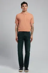 252 LCM 121005 Jagger Erkek Slim Straight Fit Green To Brown Jean Pantolon