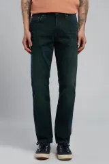 252 LCM 121005 Jagger Erkek Slim Straight Fit Green To Brown Jean Pantolon