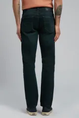 252 LCM 121005 Jagger Erkek Slim Straight Fit Green To Brown Jean Pantolon
