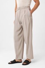 A25Y2799 BEJ MODAL KUMAŞ RELAX FİT KEMERLİ ERKEK PANTOLON