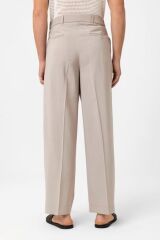 A25Y2799 BEJ MODAL KUMAŞ RELAX FİT KEMERLİ ERKEK PANTOLON