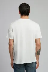 252 LCM 242044 EKRU CAPELA ERKEK O YAKA T-SHIRT