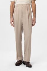 A25Y2809 BEJ Keten Karışımlı Erkek Baggy Pantolon