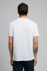 252 LCM 242040 BEYAZ ENZIO ERKEK O YAKA T-SHIRT