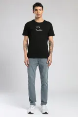 252 LCM 242032 SİYAH DESAV ERKEK O YAKA T-SHIRT