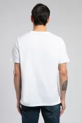 252 LCM 242032 BEYAZ  DESAV ERKEK O YAKA T-SHIRT