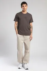 252 LCM 242030 KAHVE MATTIAS ERKEK O YAKA T-SHIRT