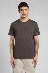 252 LCM 242030 KAHVE MATTIAS ERKEK O YAKA T-SHIRT