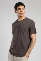 252 LCM 242030 KAHVE MATTIAS ERKEK O YAKA T-SHIRT