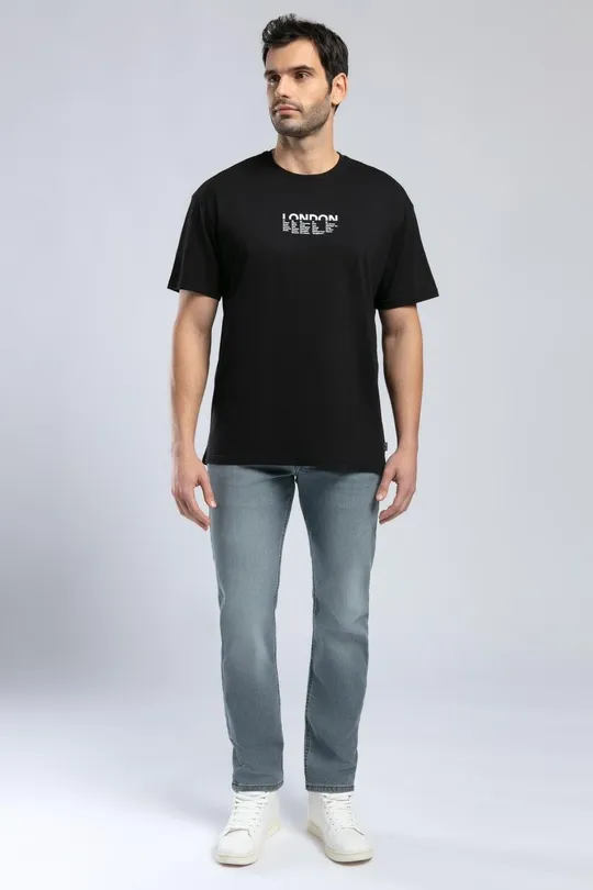 252 LCM 242025 SİYAH ROLANES ERKEK O YAKA T-SHIRT