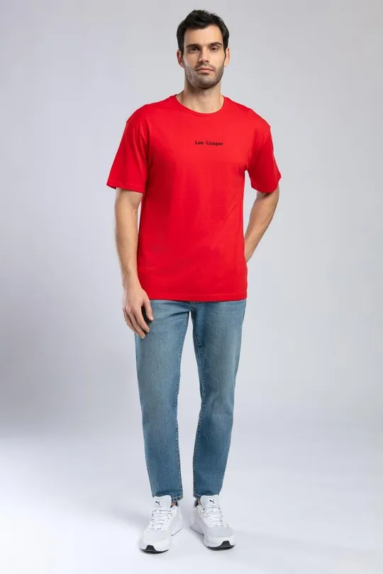 252 LCM 242006 KIRMIZI AYLEX ERKEK O YAKA T-SHIRT