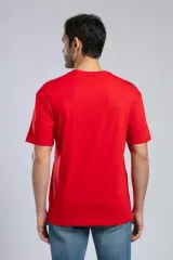 252 LCM 242006 KIRMIZI AYLEX ERKEK O YAKA T-SHIRT