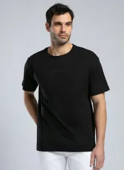 252 LCM 242006 SİYAH AYLEX ERKEK O YAKA T-SHIRT