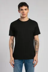 252 LCM 242005 SİYAH  GAEL ERKEK O YAKA T-SHIRT