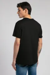 252 LCM 242005 SİYAH  GAEL ERKEK O YAKA T-SHIRT