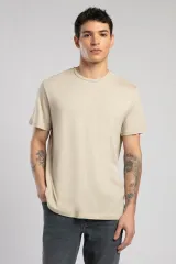 252 LCM 242005 BEJ GAEL ERKEK O YAKA T-SHIRT