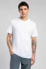 252 LCM 242005 BEYAZ GAEL ERKEK O YAKA T-SHIRT