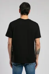 252 LCM 242004 SİYAH JONAT ERKEK V YAKA T-SHIRT