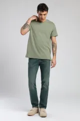 252 LCM 242004 HAKİ JONAT ERKEK V YAKA T-SHIRT