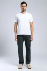 252 LCM 242003 BEYAZ BASELO ERKEK O YAKA T-SHIRT