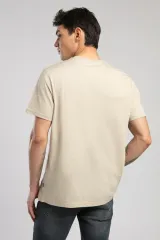 252 LCM 242003 BEJ BASELO ERKEK O YAKA T-SHIRT
