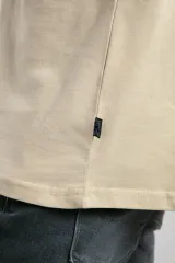 252 LCM 242003 BEJ BASELO ERKEK O YAKA T-SHIRT