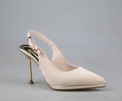 P2533 TEN RENGİ DESENLİ TOPUKLU AYAKKABI