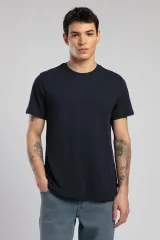 252 LCM 242003 LACİVERT BASELO ERKEK O YAKA T-SHIRT