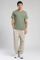 252 LCM 242003 HAKİ BASELO ERKEK O YAKA T-SHIRT