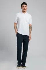 252 LCM 242014 BEYAZ ROLAN ERKEK POLO YAKA T-SHIRT