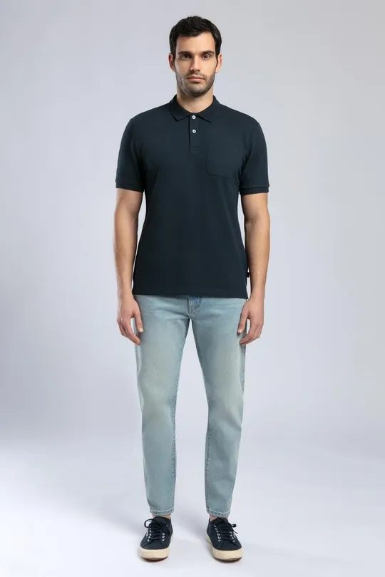 252 LCM 242014 LACİVERT ROLAN ERKEK POLO YAKA T-SHIRT