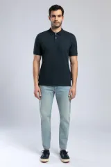252 LCM 242014 LACİVERT ROLAN ERKEK POLO YAKA T-SHIRT