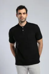 252 LCM 242014 SİYAH ROLAN ERKEK POLO YAKA T-SHIRT
