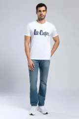 252 LCM 242001 BEYAZ-L LONDONLOGO ERKEK O YAKA T-SHIRT