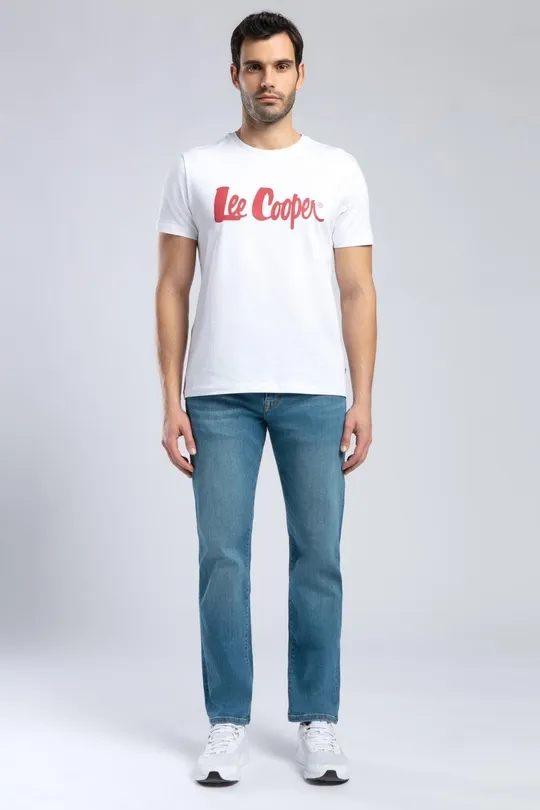 252 LCM 242001 BEYAZ-K LONDONLOGO ERKEK O YAKA T-SHIRT