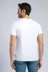 252 LCM 242001 BEYAZ-K LONDONLOGO ERKEK O YAKA T-SHIRT