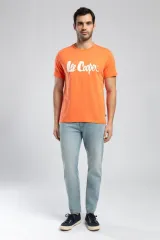 252 LCM 242001 ORANJ LONDONLOGO ERKEK O YAKA T-SHIRT