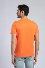 252 LCM 242001 ORANJ LONDONLOGO ERKEK O YAKA T-SHIRT