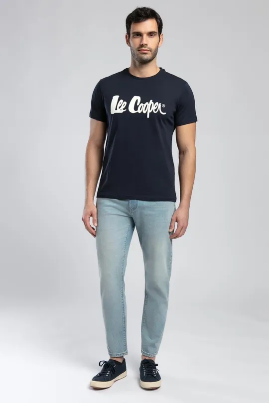 252 LCM 242001 LACİVERT LONDONLOGO ERKEK O YAKA T-SHIRT