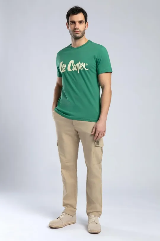252 LCM 242001 YEŞİL  LONDONLOGO ERKEK O YAKA T-SHIRT