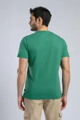 252 LCM 242001 YEŞİL  LONDONLOGO ERKEK O YAKA T-SHIRT