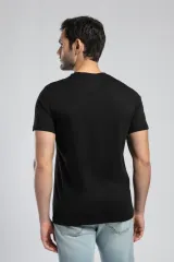 252 LCM 242001 SİYAH LONDONLOGO ERKEK O YAKA T-SHIRT