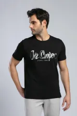 252 LCM 242002 SİYAH DRAWINGLOGO ERKEK O YAKA T-SHIRT
