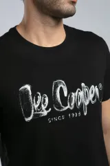 252 LCM 242002 SİYAH DRAWINGLOGO ERKEK O YAKA T-SHIRT