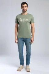 252 LCM 242002 HAKİ DRAWINGLOGO ERKEK O YAKA T-SHIRT