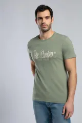 252 LCM 242002 HAKİ DRAWINGLOGO ERKEK O YAKA T-SHIRT