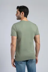 252 LCM 242002 HAKİ DRAWINGLOGO ERKEK O YAKA T-SHIRT